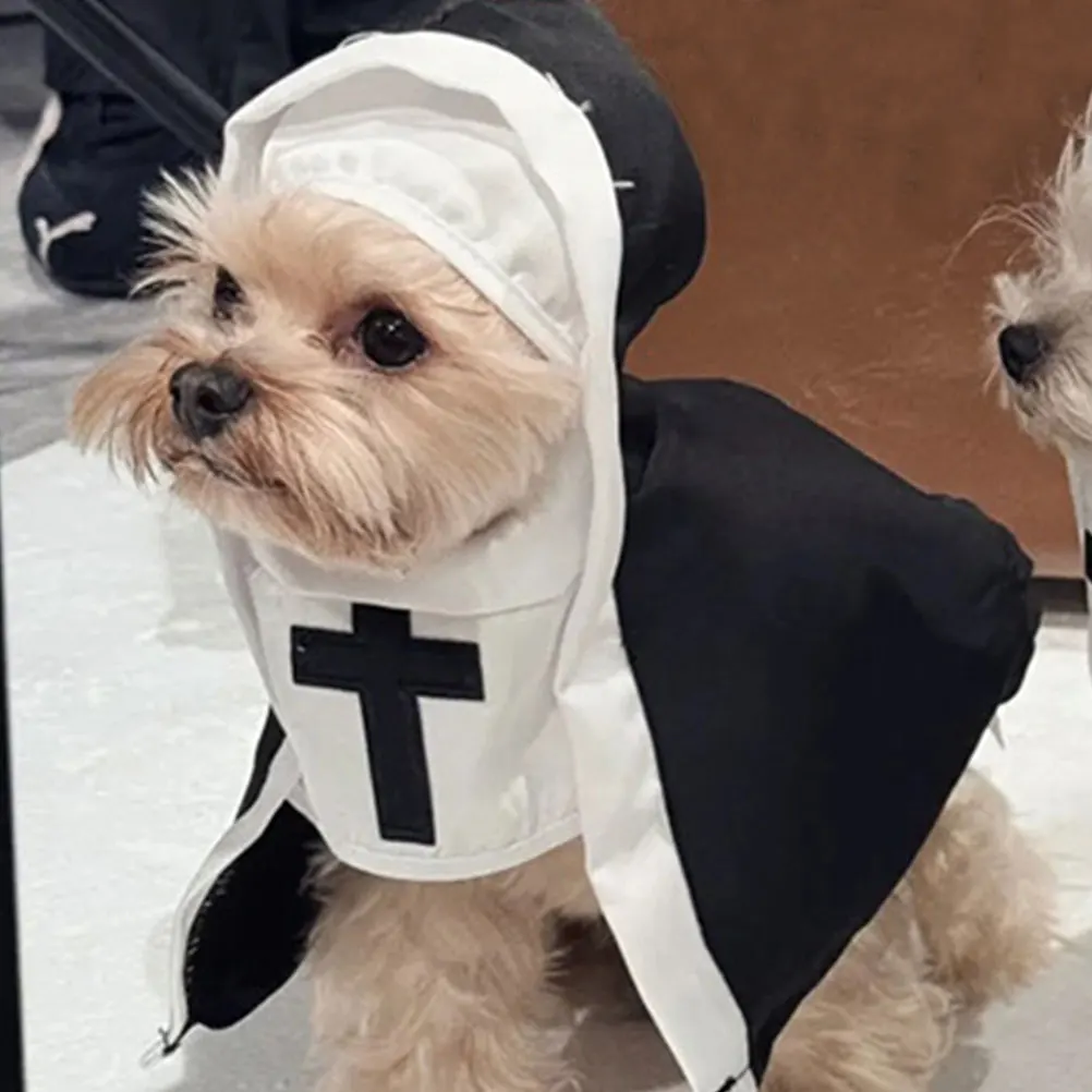 

Pet Funny Clothes Dress up Outfit for Cats Festival Costume Halloween Dog Nun Accessories
