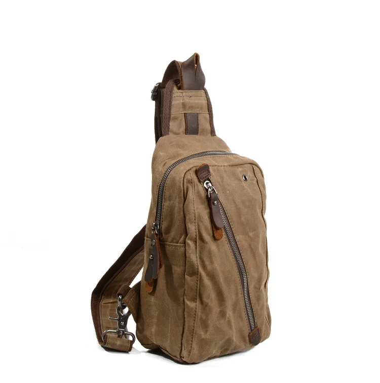 NIKI ABGS Double-shoulder bag men's mini canvas crossbody bag dual-purpose front pocket bag casual multi-functional travel bag