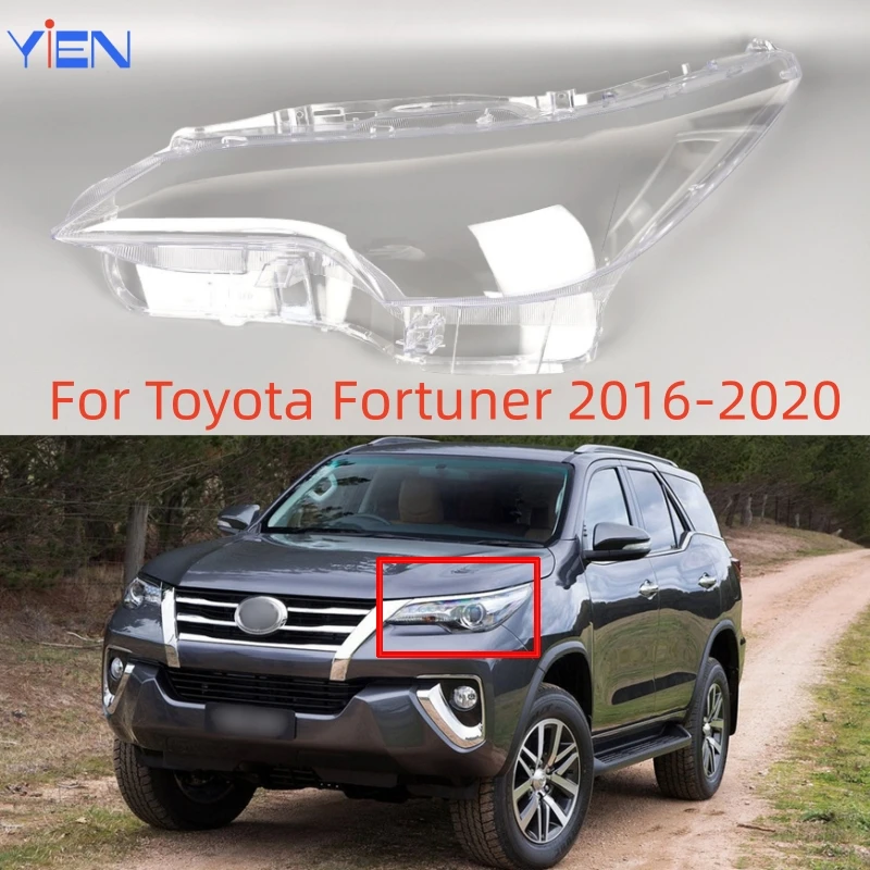 

For Toyota Fortuner 2016 2017 2018 2019 2020 Headlight Cover Headlamp Shell Lampshade Clear Lens Car Accessories