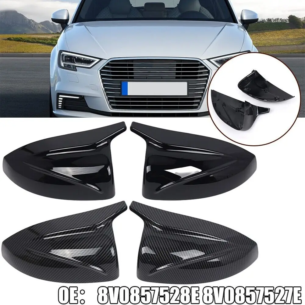 

1 Pair Side Mirror Cover Cap Housing Replacement Passenger Driver Side For A3 S3 RS3 2014-2019 Replaces 8V0857528E 8V0857527E