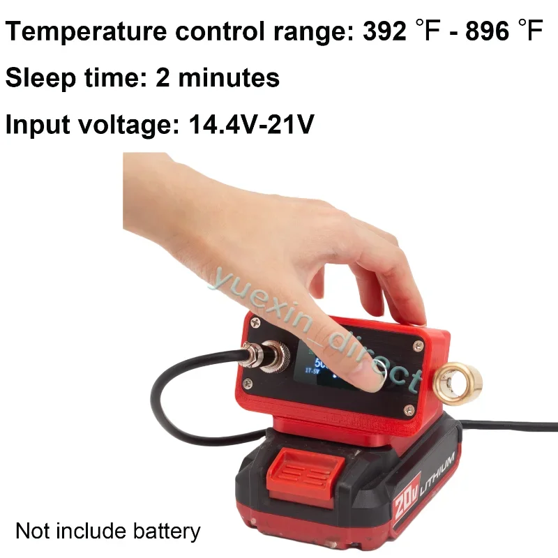Imagem -04 - Ferro de Solda sem Fio para Bauer 20v Bateria Estação Elétrica de Solda Digital Faça Você Mesmo Appliance Ver Repair T12