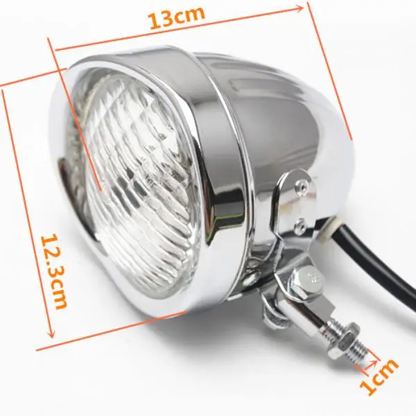 Motorcycle Headlight for Chopper  Chrome