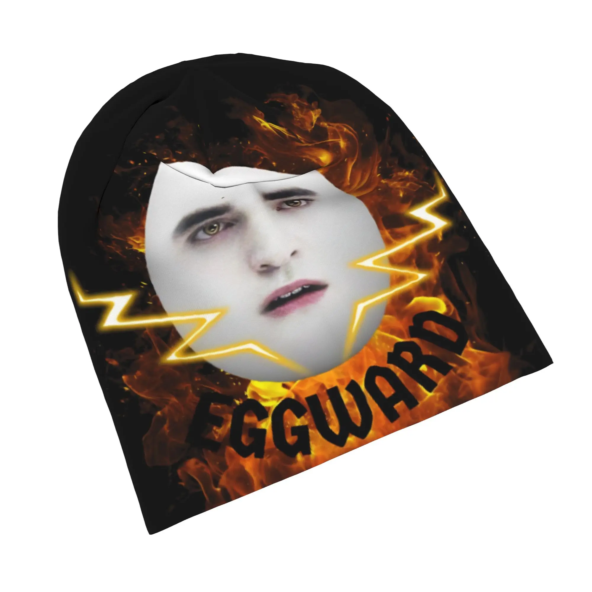Eggward Fire Funny Meme Bonnet Hat Casual Street Skullies Beanies Hats Twilight Edward Cullen for Men Women Spring Dual-use Cap