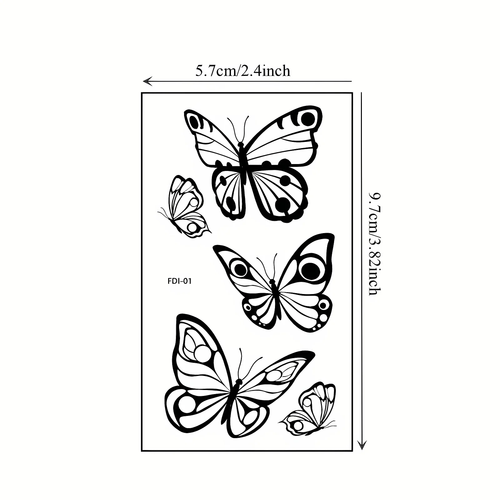 30pcs/set Small Butterfly Fake Tattoos for Women Girls Hand Wrist Chest Arm Ankle Temporary Tattoo Decal Waterproof Long Lasting