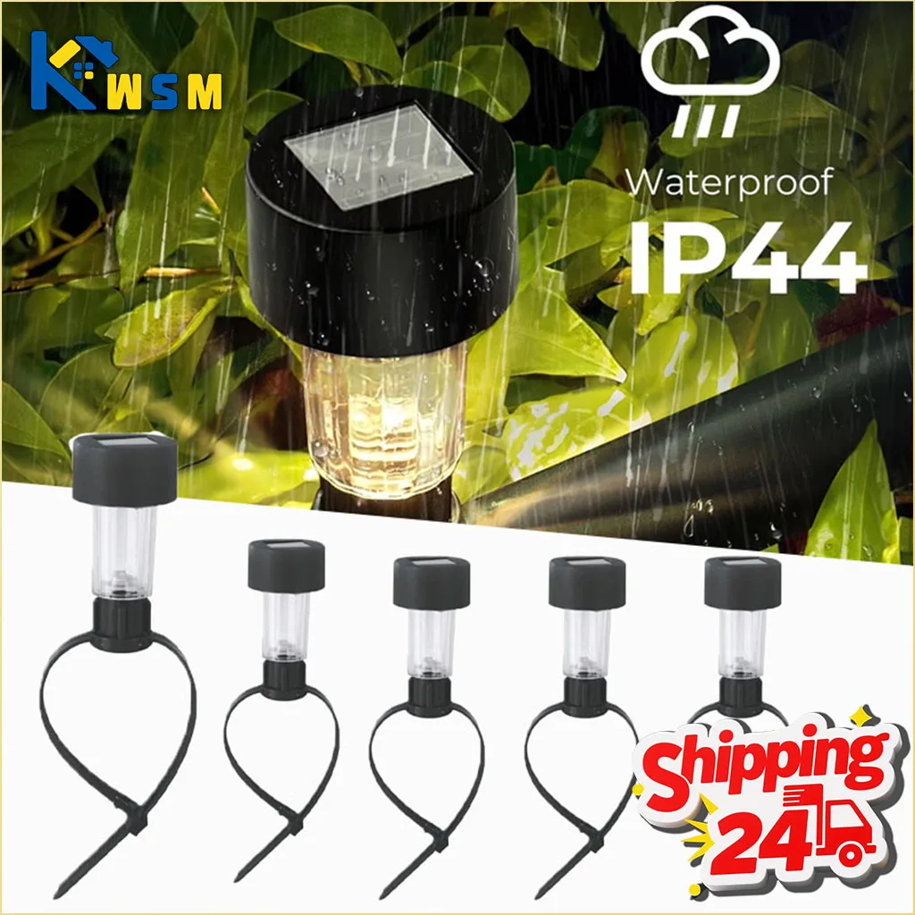 1-10PC Solar Powered Tie Strap Light Waterproof Outdoor Fence Balcony Garden Decorative Night Lamp for Patio Yard Porch Lighting