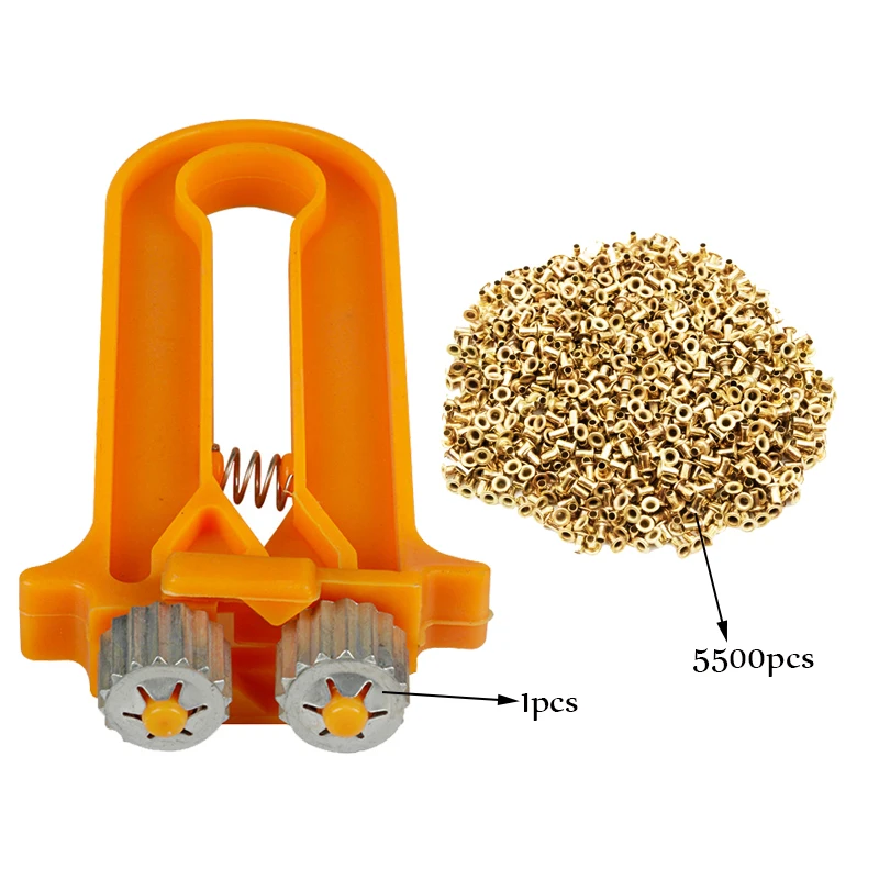 1 Pcs Frame Tensioner & 5500 Pcs Copper Eyes Box Threading Hole Beekeeping Combo Tools Beekeeping Beekeeper Equipment Supplies