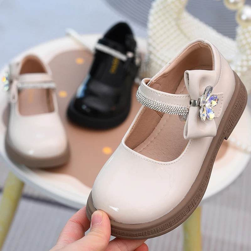 

Children's leather shoes, girls' princess shoes, 2026 new spring and autumn children's shoes, little girls' rhinestone Mary Jane