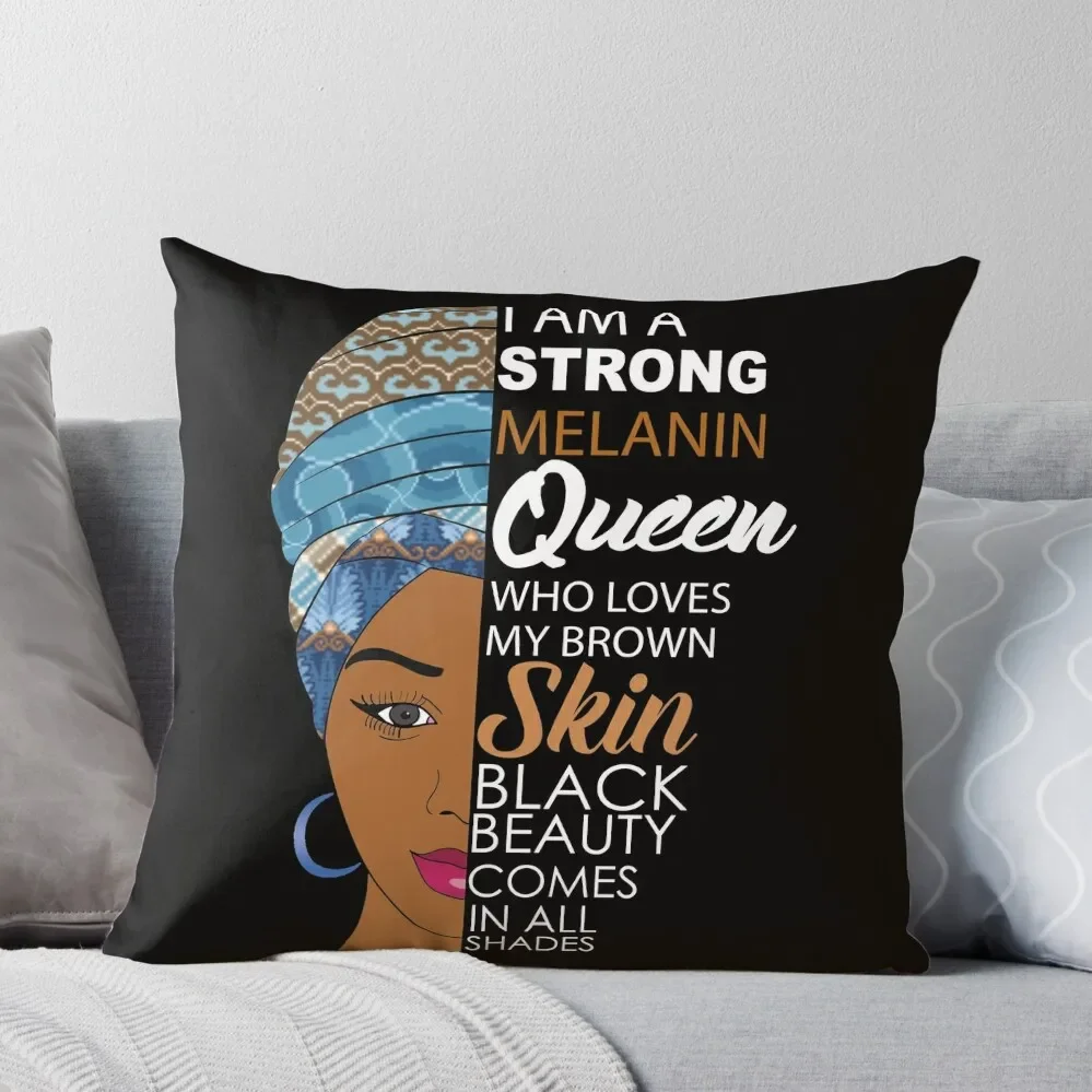 

Strong Black Melanin Queen Throw Pillow Bed pillowcases Pillow Cover pillowcases for sofa cushions