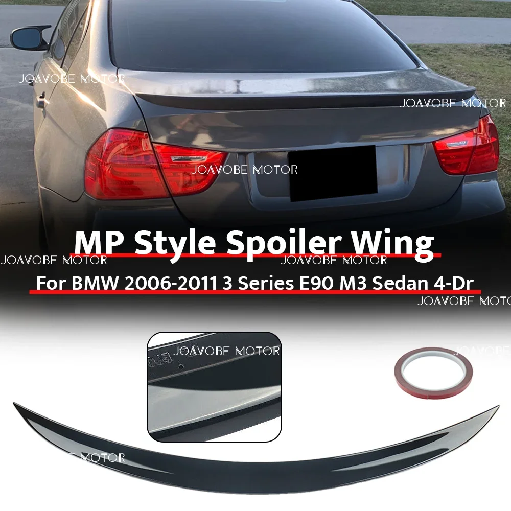 

Глянцевый черный задний спойлер в стиле MP для 4-дверного седана BMW 3 серии E90 2006-2011 годов выпуска