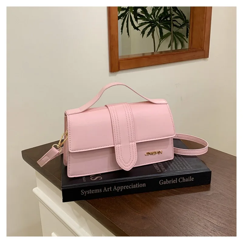 

Simple Handbag Spring and Summer New Fashion Small Square Bag Texture Foreign Style Shoulder Messenger Bag