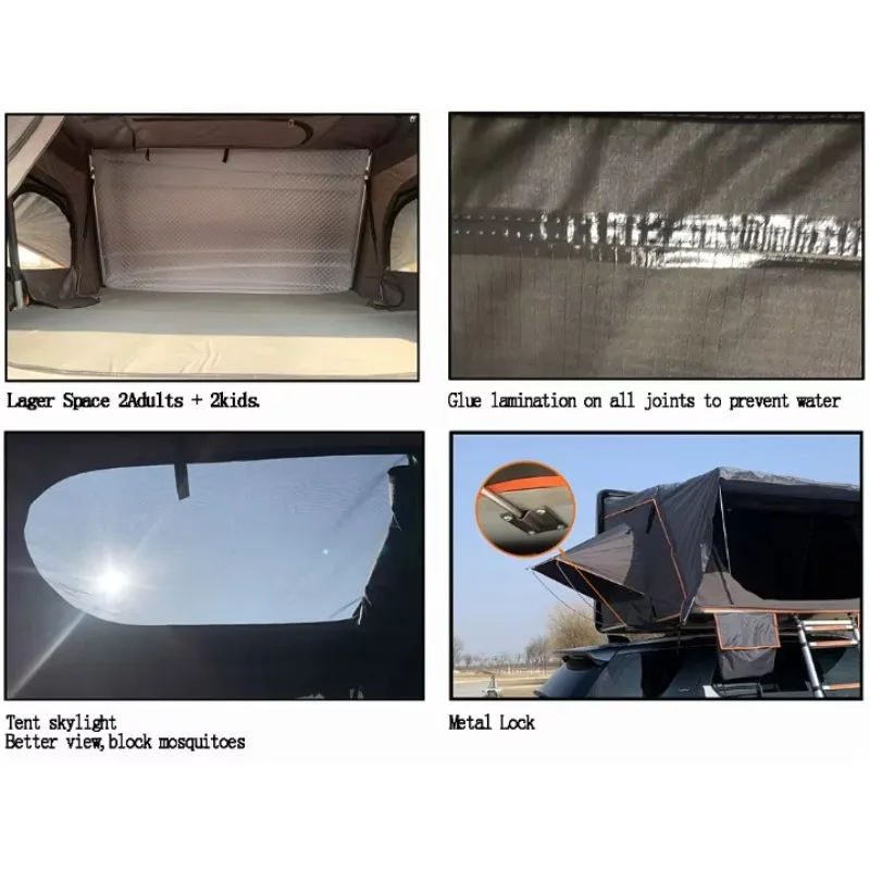 Hot Sale WOQI Camping Aluminum Alloy Roof Tent Car Hard Shell Roof Tent SUV Car Roof Tent