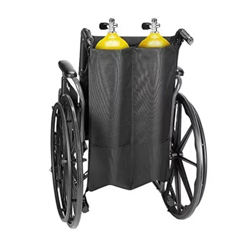 

Двойная сумка, подвесная сумка для кислородного баллона, ткань Оксфорд, стул на колесиках, задний подвесной двойной порт, усиленный регулируемый задний карман