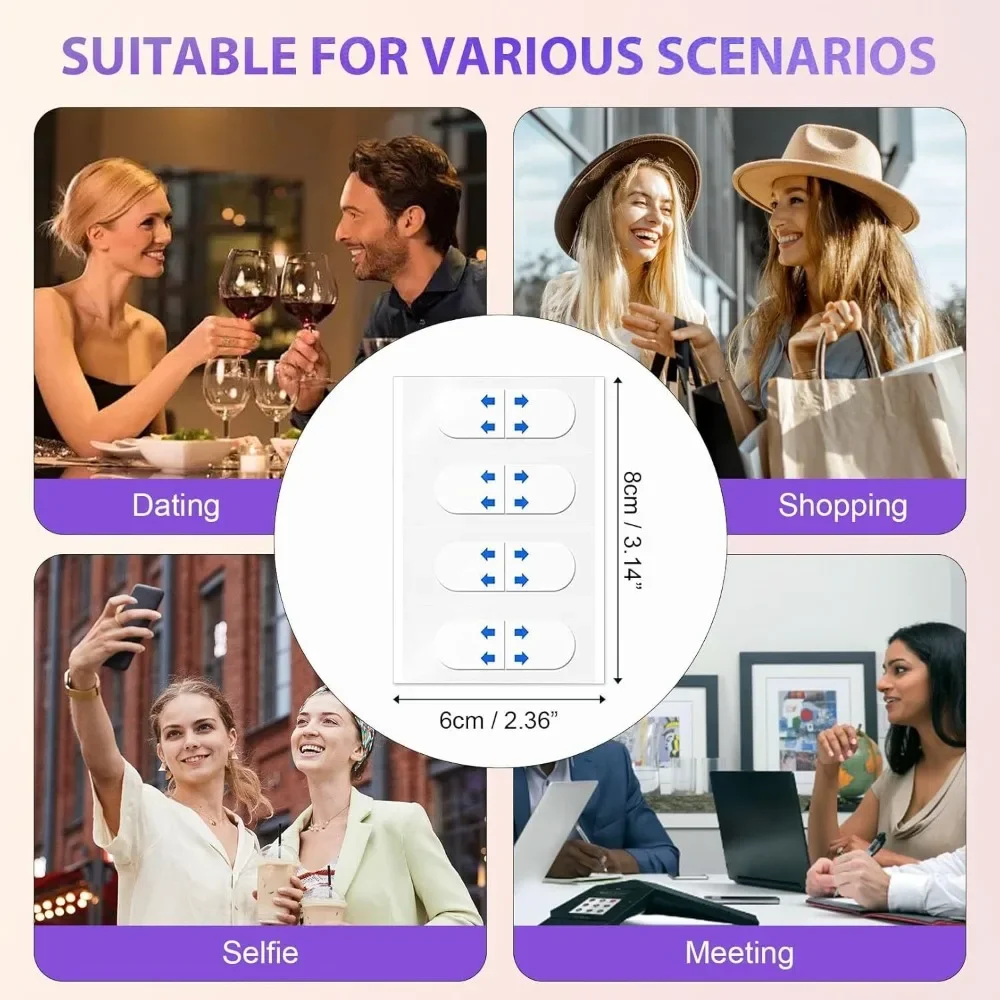 เทปกาวยกกระชับใบหน้าแบบกันน้ำ 50/100 ชิ้น ใหม่ โปร่งใส มองไม่เห็นรอยต่อ เทปกาวติดแต่งหน้า ยกกระชับแก้ม
