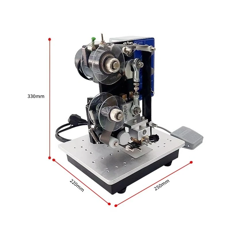 Semi Automatic Hot Stamping Ribbon Coding Machine For Printing Expiry Date Batch Number On Foil Pouch - view 3