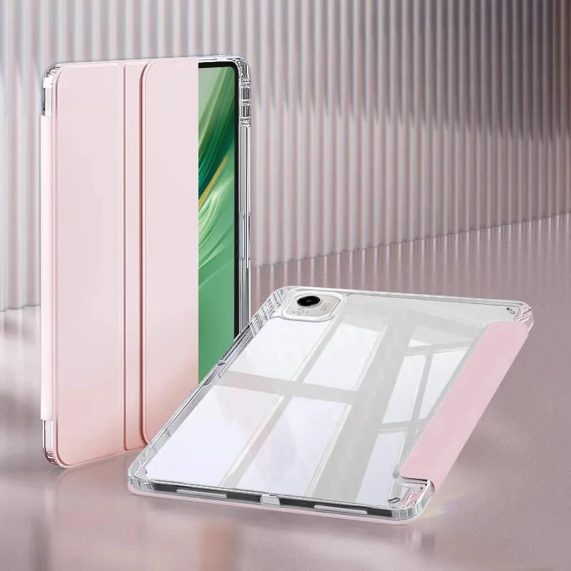 Etui na Honor Magicpad 2 12.3 cala, skóra PU, akrylowa przezroczysta tylna podstawka, etui na tablet Funda na Honor Magic Pad 2 z uchwytem na długopis — zdjęcie produktu 5