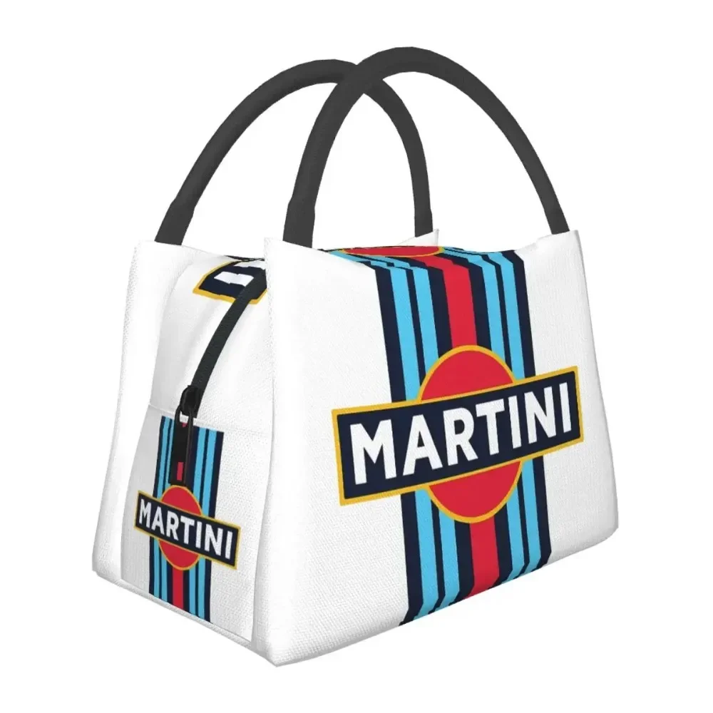 Martini Racing Lunch Bags Insulated Bento Box Waterproof Lunch Tote Resuable Picnic Bags Cooler Thermal Bag for Woman Kids