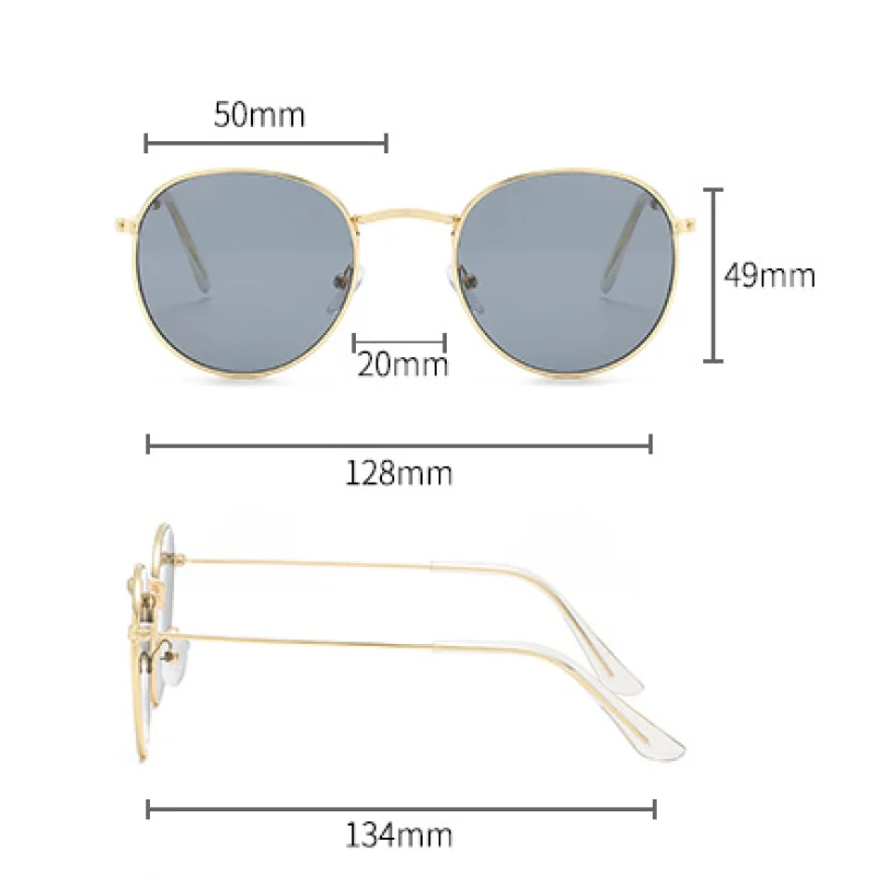 Eye Opening Stuff Small Round Polarized Sunglasses for Women Men Classic Vintage Retro Shades