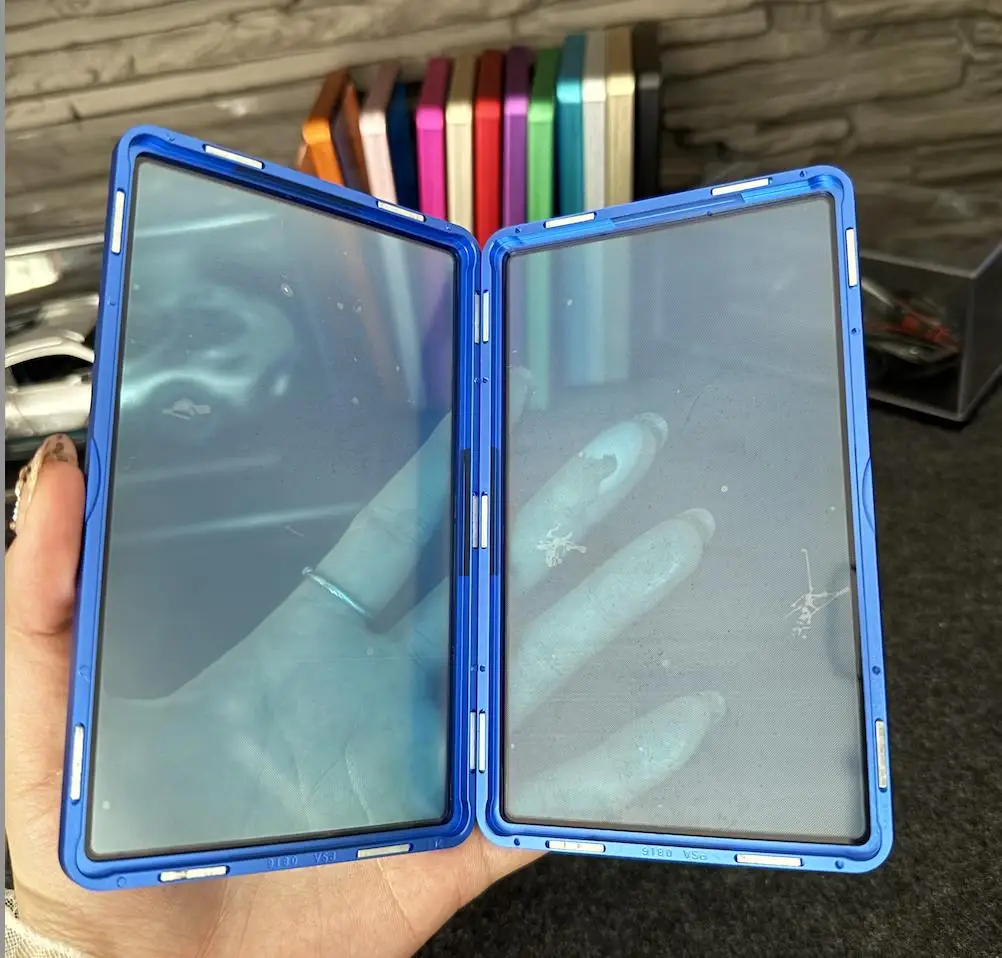 Multicolor Gradient Color Aluminum Alloy Trading Card Protect Holder, Metal Case For 35PT PSA CGC Graded Card