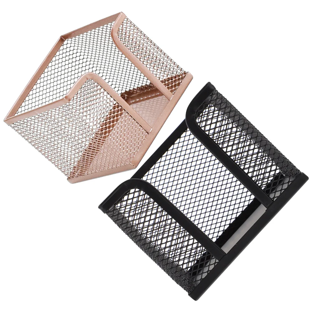 

2pcs Notepad Holder Desk ganizers Black Rose Gold Material Long Life Smooth Surface Scratch Resistant Memo Pad Case
