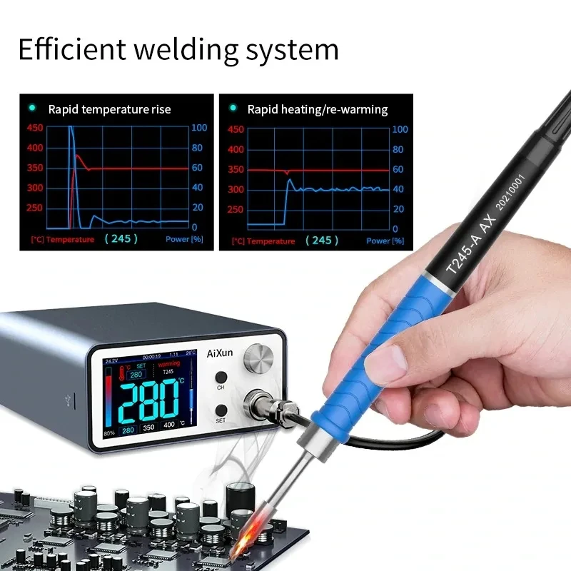 Aixun 200W T3A Intelligent Soldering Station With Electric soldering iron T12/T245 Handle Welding Tips For SMD BGA Repair