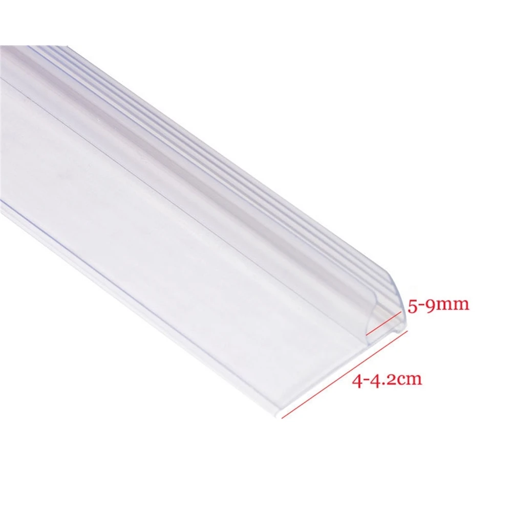 Pop Bottom Clamp Clear Ticket Clip Data Strip Glass Wood Shelf Clip Strip Shelf Price Talker Label Holder Strip