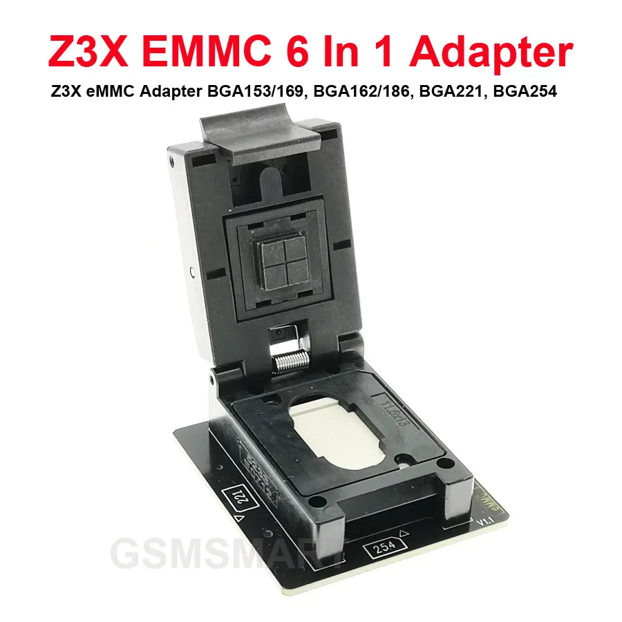 2025 NEW Z3X EMMC 6 IN1 Socket Adapter ( EMMC BGA 221.254.162.186