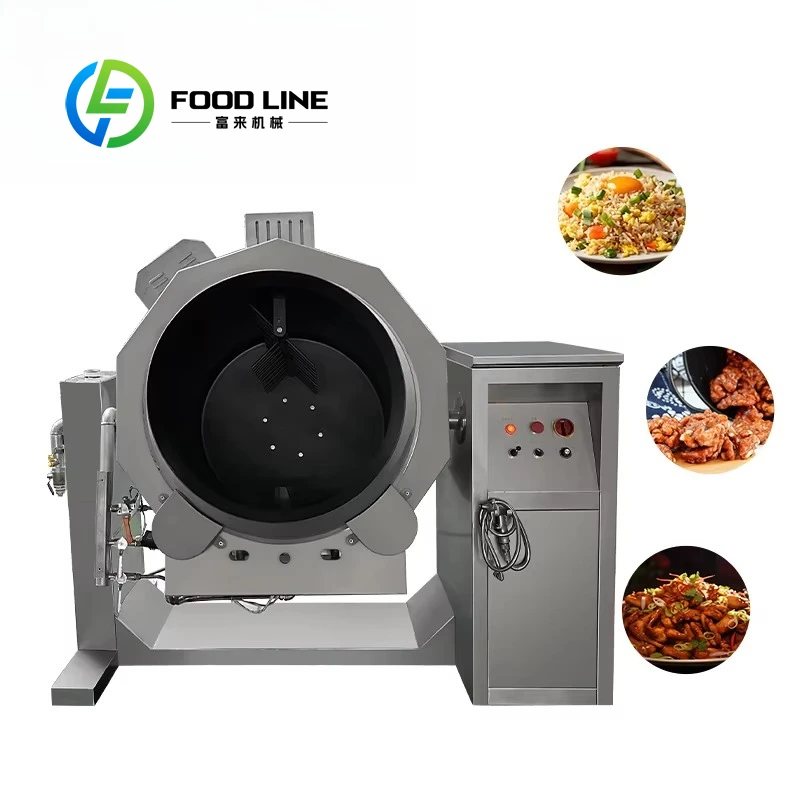 

Commercial Industrial Robot Cooker Automatic Stir Fry Rice Machine Non-Stick Drum Pot for Restaurant Food Service Customized