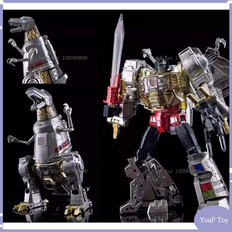 

New In Stock Transformation Mp08 Grimlock Mp-08 Metal Color Enlarged Ko Ver. Anime Action Figure Model Doll Kid Toy Gifts