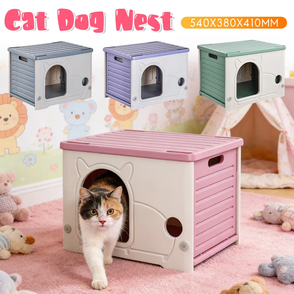 

Уличный домик-убежище для кошек, всесезонное непромокаемое укрытие для бездомных кошек, хомяков, щенков, ежей и других мелких животных, лежанка-пещера для кошек