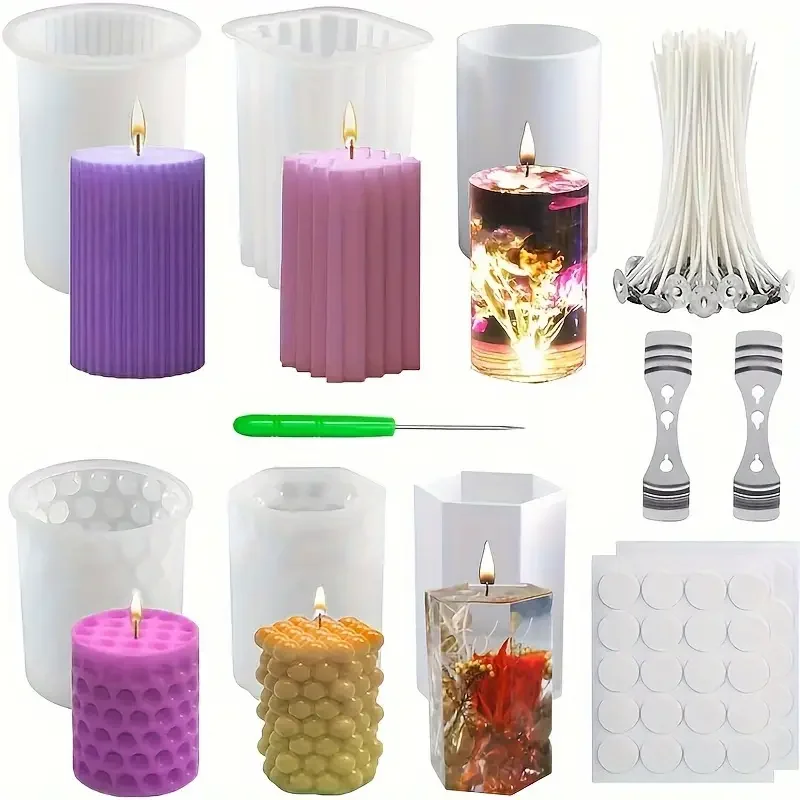 

Set of 6 Resin Crafts for Candle-Making Various Shapes for Personalized Scented Candles
