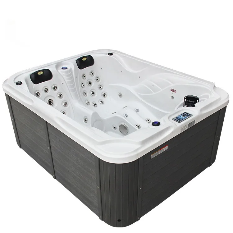 Bathtub Outdoor Acrylic Massage Surf Tub Hot Spring Soak Pool SPA Heated Spa 3 People Bath Villa Home