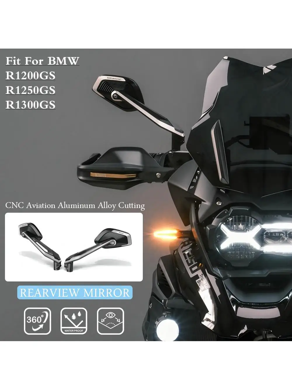 Motocyklowe lusterko wsteczne boczne do BMW R1300GS 2024 R1200 1250 GS ADV F900R G310GS S1000XR Lusterko wsteczne — 2