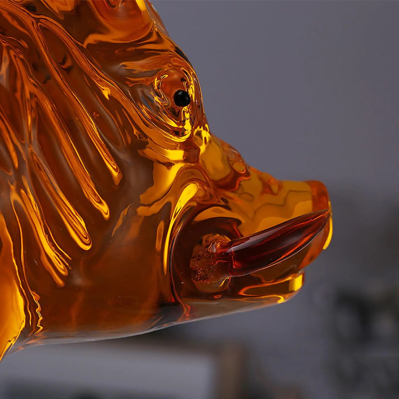 1000ml Crystal Glass Animal Design Wine Decanter Novelty Boar Style Liquor Bottle for Bar Whiskey Vodka