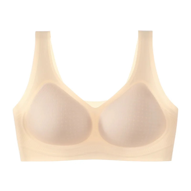 

10AAntibacterial Jelly Cool Feeling Light Feather Seamless Wireless Soft Support Commute Minimalist Comfortable Women's Bra