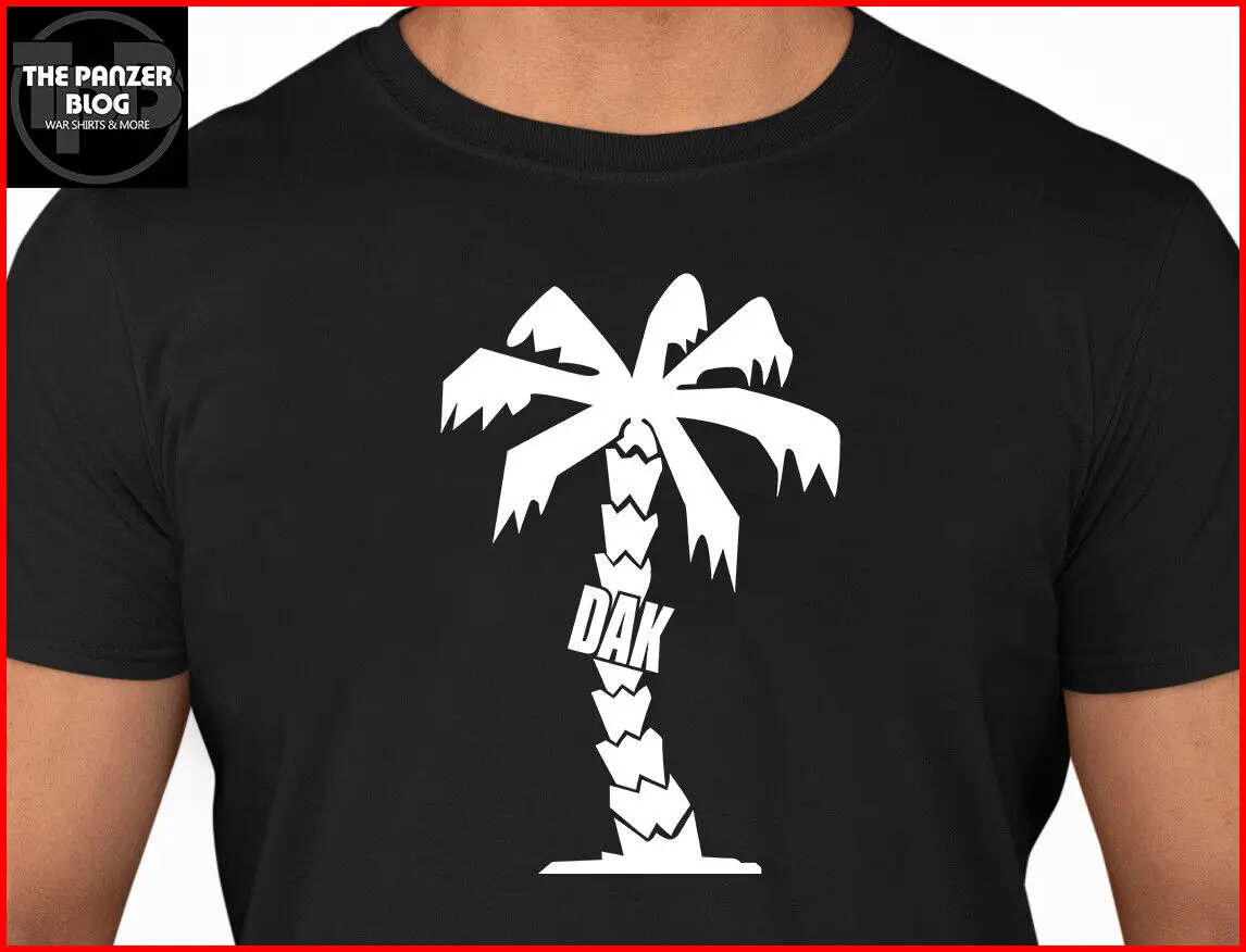 DAK Palm Tree T Shirt WWII German Army Afrikakorps Version 1 long or short sleeves