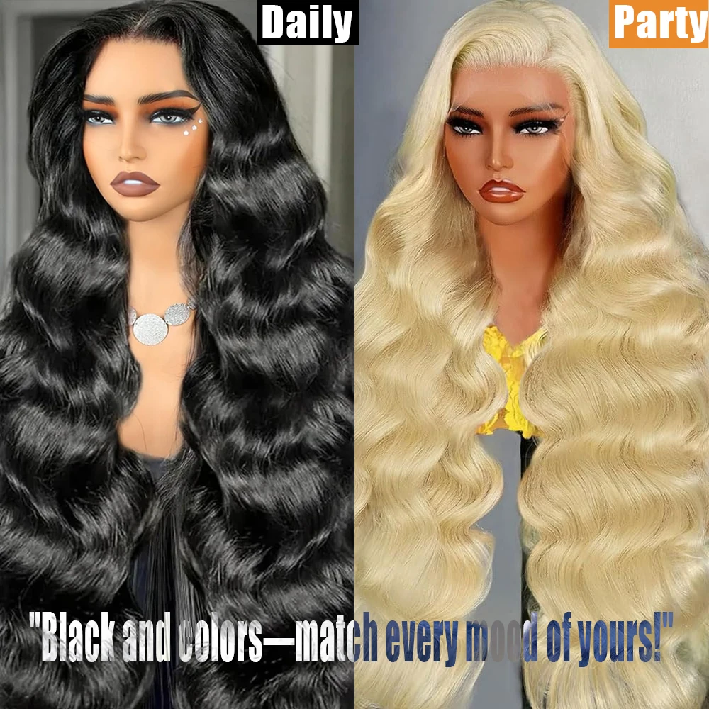 Black Body Wave Human Hair Bundles 1/3/4 ต่อผม 613 สี 100% Unprocessed Bundles Human Hair 4/27 หยัก Remy ผม