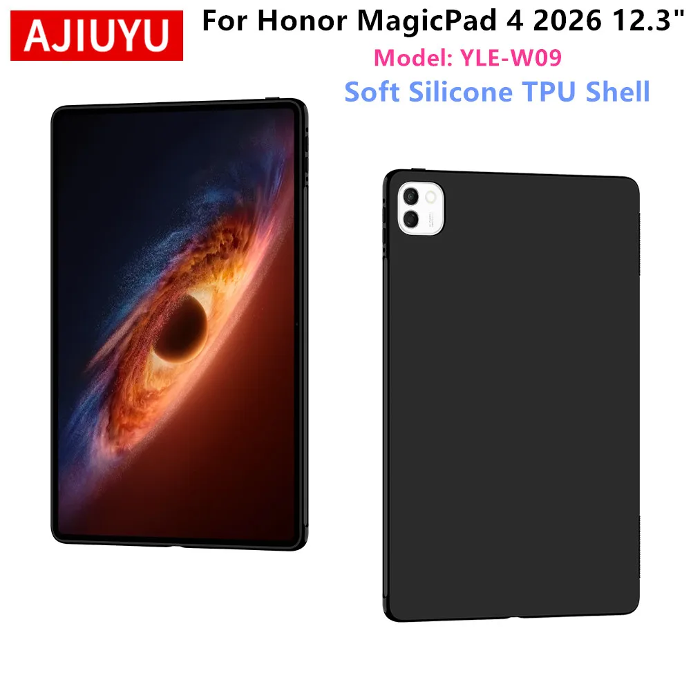 AJIUYU For Honor MagicPad 4 Case Soft TPU Case for Honor Magic Pad 4 Magicpad4 YLE-W09 12.3'' Tablet Protective Shell Back Cover