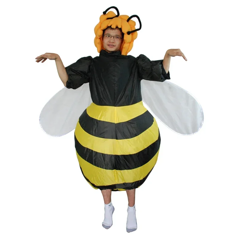 2025 New Adult Honey Bee Inflatable Costumes Halloween Cosplay Mascot Role Play Disfraz Carnival Party Dress Festival Bir wat156