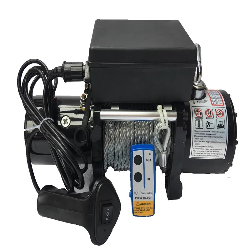Wire Rope Atv/utv Winch for Towing Off Road Trailer 4500lbs Electric Winch Kits 12v 4x4 Waterproof Winch 4wd Steel Cable