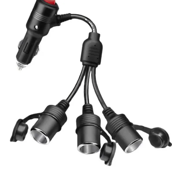 Direct Sale Car Cigarette Lighter Splitter, 1 to 2 /1 to 3 Socket with Power Switch, Heavy Duty Cigarette Lighter Female Base