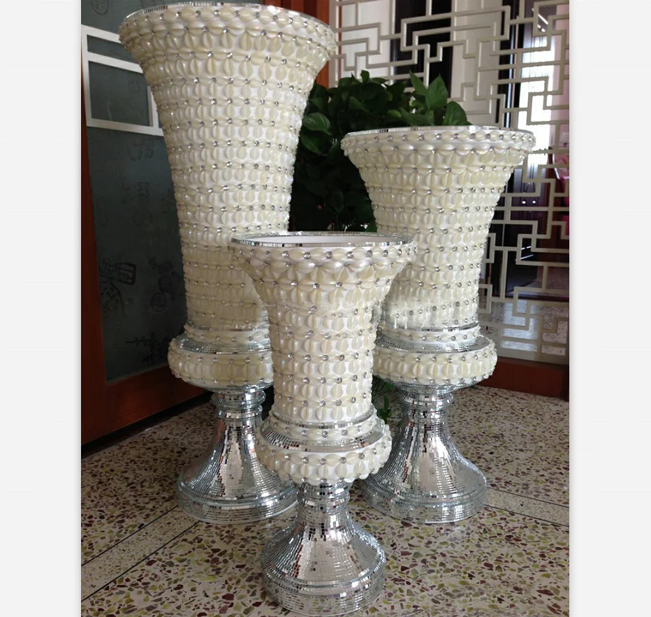 

Wholesale Factory Fiberglass Vase Pool Large Resin Ceramic Vase Pot Pot Walkway Wedding Party