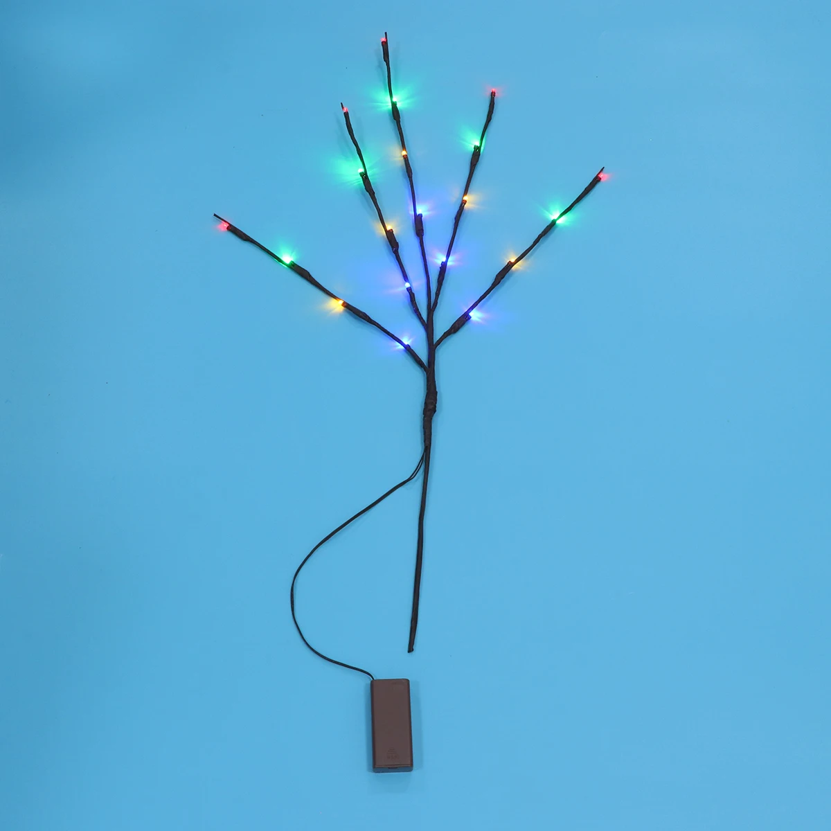 20 مصباحًا جميلًا لفرع شجرة محاكاة ضوء ليلي للمنزل وحفلات عيد الميلاد بأربعة ألوان مطلوبة
