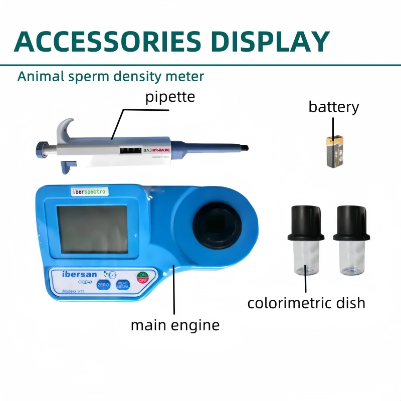 Veterinary Equipment Pig Sperm Density Meter LED Animal Semen Analysis Blue Sperm Analytical Detector