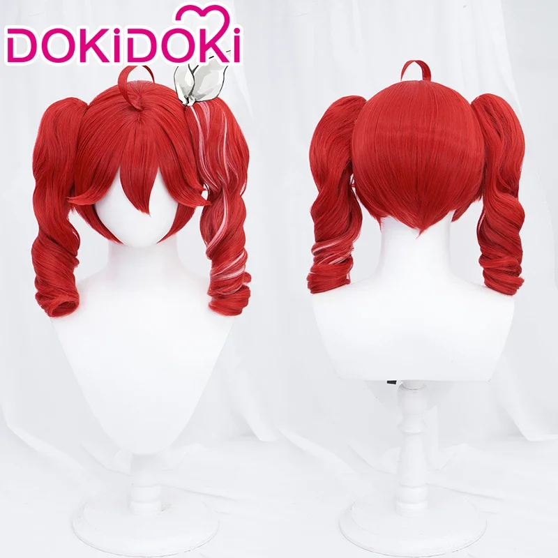 IN STOCK Tetoo Wig Cosplay DokiDoki Women Cute Red Ponytail Wig High Heat Resistant Hair Tetoo Wig Free Wig Cap Christmas