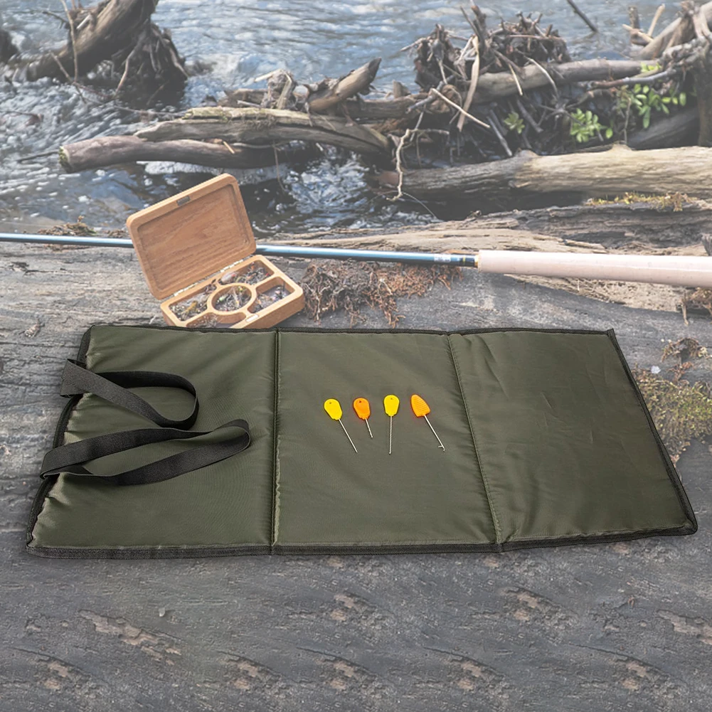 3 Layers Fishing Unhooking Pad Multipurpose Foldable Carp Landing Mat Breathable Fish Protection Sponge Pad for Outdoor Supplies