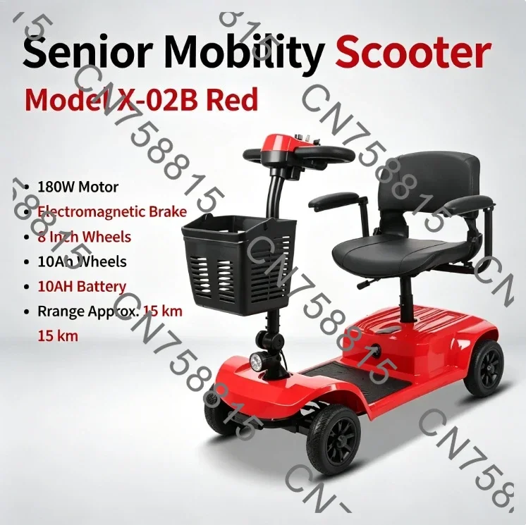 Household Light Folding Smart Car Shopping Designed for The Elderly，For Elderly Foldable Electric 4 Wheel Mobility Scooter