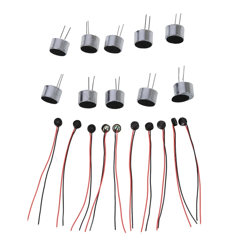 20 Pcs Electret Condenser Miniphone For PC Phone MP3 MP4, 10 Pcs 9.7X7mm & 10Pcs 4X2mm