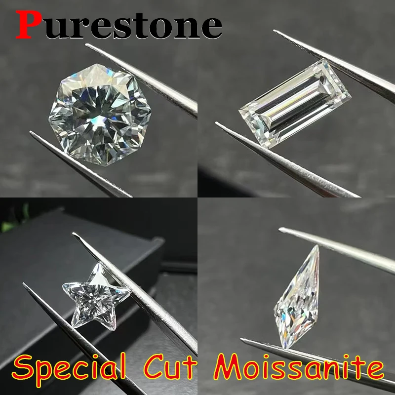 0.1-5ct Full Special Shape Ashoka Kite Parallel Moissanite Loose Stone Moissanite Diamond Stones Wholesales With For Jewelry