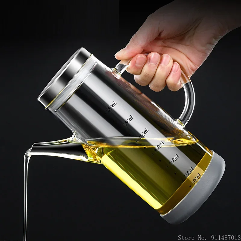 

Kitchen metering scale glass oil pot high borosilicate heat-resistant explosion-proof seasoning honey soy sauce vinegar bottle