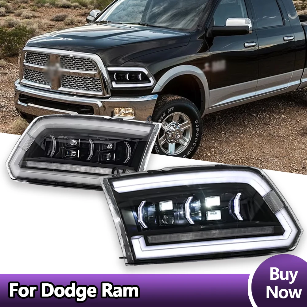 

Автомобильные фары для Dodge Ram 1500 2500 2009-2018, светодиодные фары для проектора, дневные ходовые огни, автомобильные аксессуары